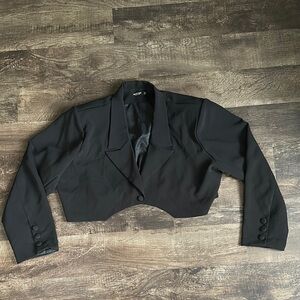 Nasty Gal Black Cropped Blazer
